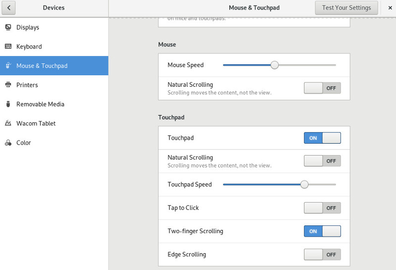 gnome-touchpad-settings